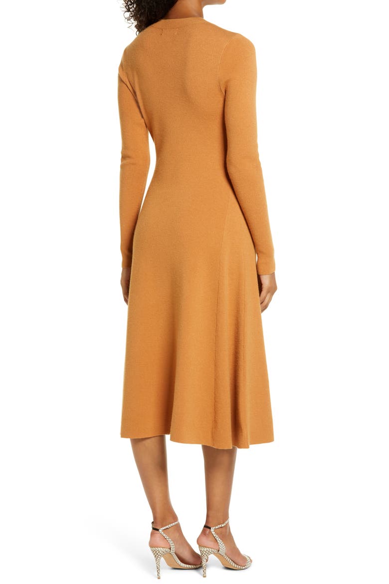 Long Sleeve Sweater Dress, Alternate, color, TAN CASHEW