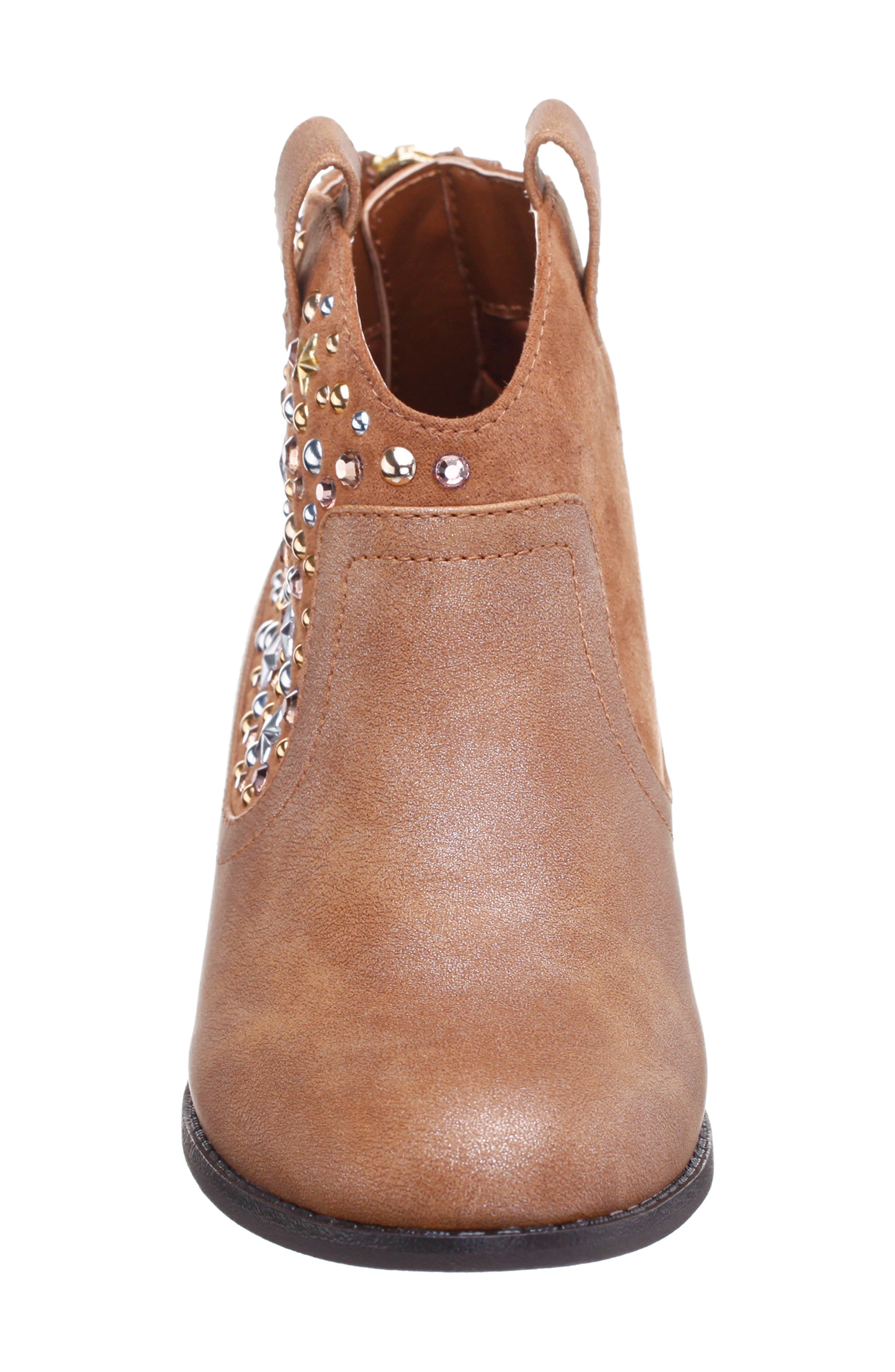 Nina Kids' Sai Western Boot, Alternate, color, Tan Shimmer