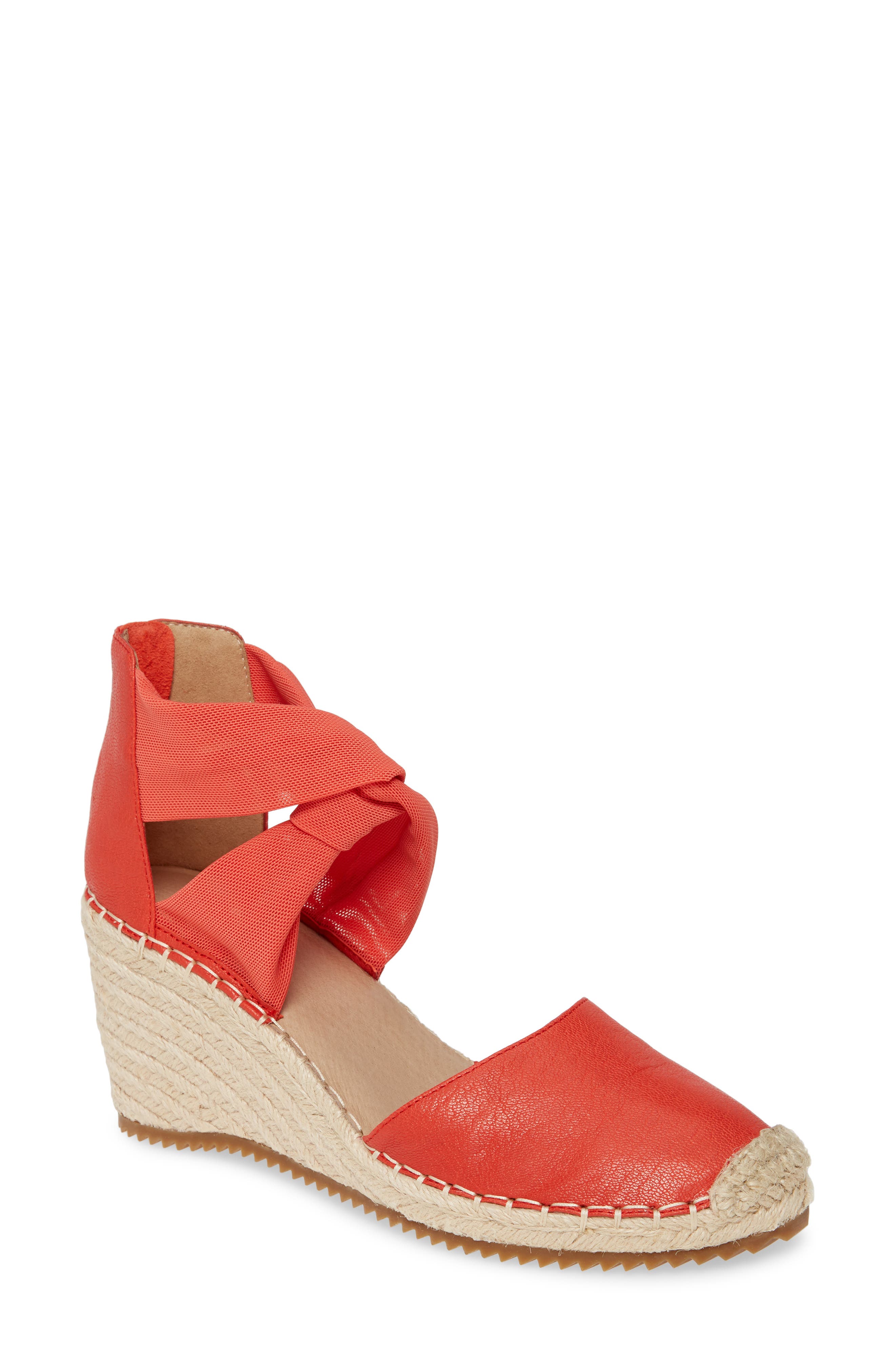 Wallis Espadrille Wedge, Main, color, PAPRIKA LEATHER