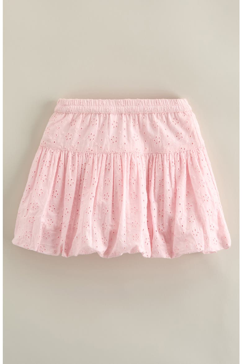 Kids' Bow Cotton Broderie Anglaise Bubble Skirt, Alternate, color, PINK AMOUR