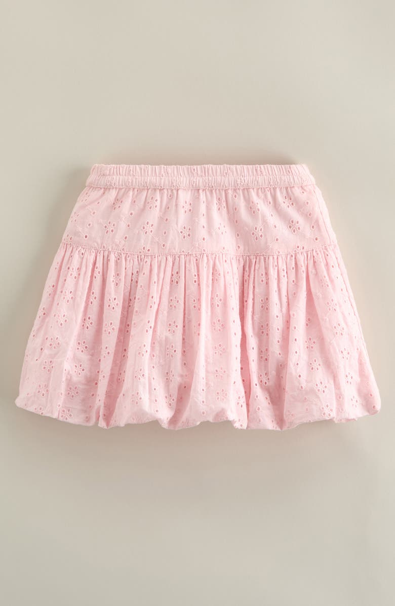 Nordstrom Kids' Bow Cotton Broderie Anglaise Bubble Skirt, Alternate, color, Pink Amour