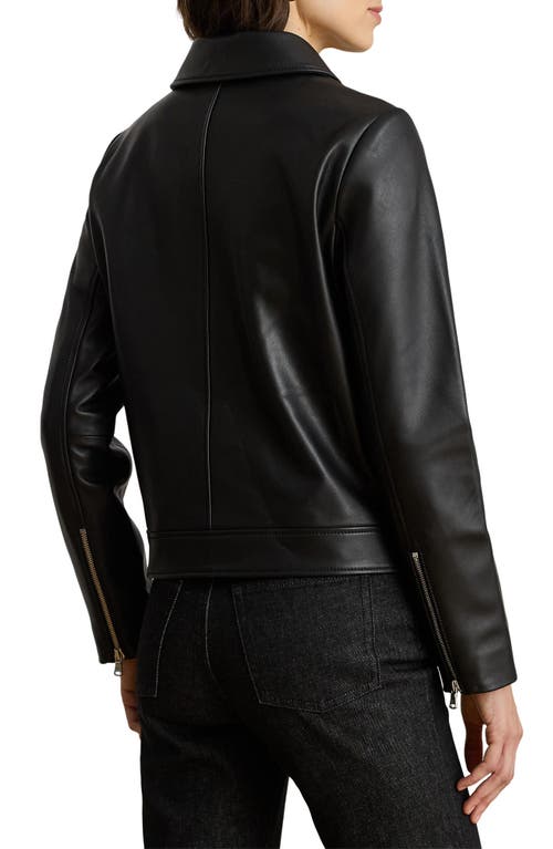 Ralph Lauren Lauren Leather Jacket In Black