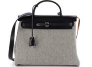Pre-Owned Hermes Herbag Zip Criss Viking Toile and Leather 31