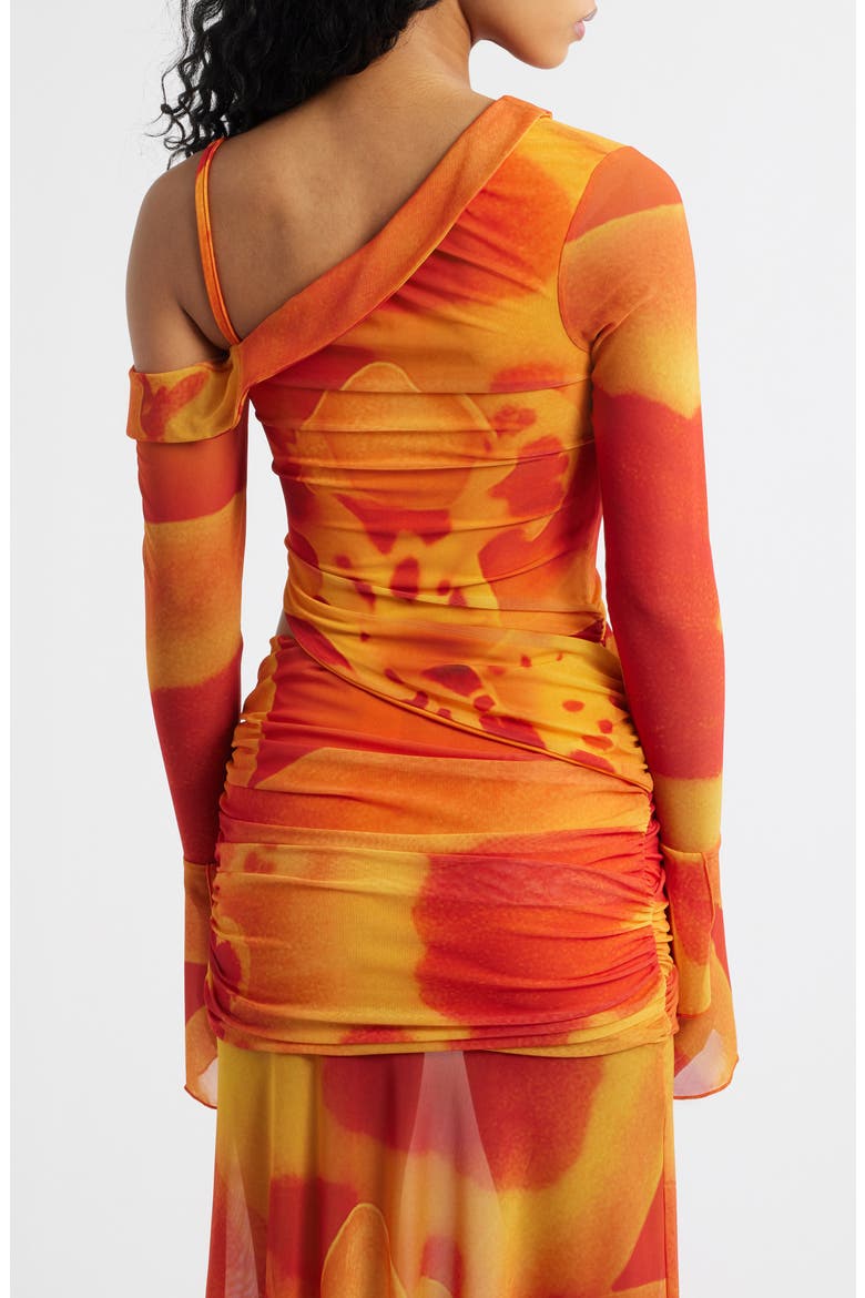 Susurro Print Off the Shoulder Top, Alternate, color, PEACH