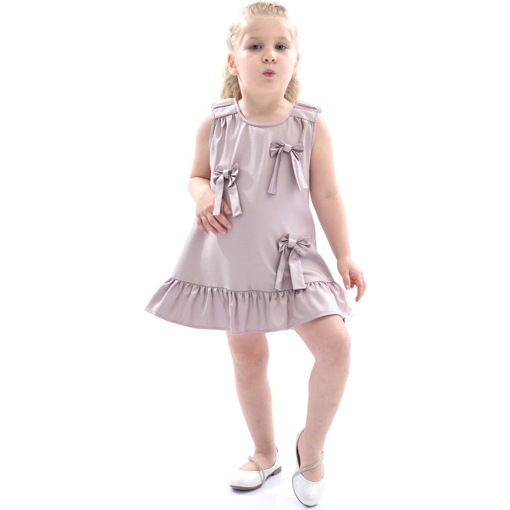 Mimi Tutu Sofia Bow-embellished Ruffled Dress In Purple