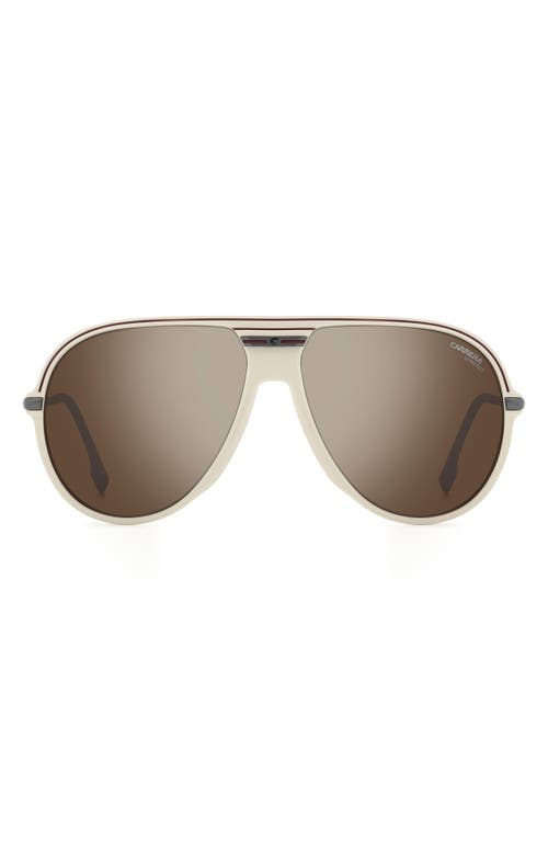 Carrera Eyewear C Sport 61mm Gradient Shield Sunglasses In Ivory/silver Sp
