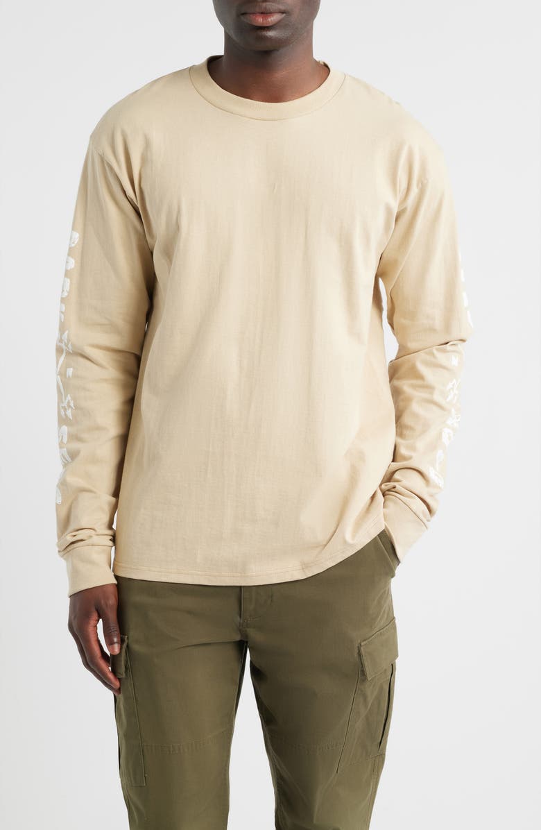 DARK SEAS Wreckage Long Sleeve Cotton Top, Main, color, Sand