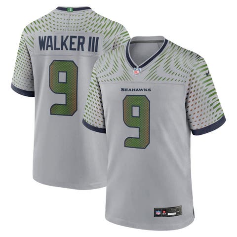 Men's Nike Kenneth Walker III Wolf Gray Seattle Seahawks 2025 Rivalries Collection Game Jersey