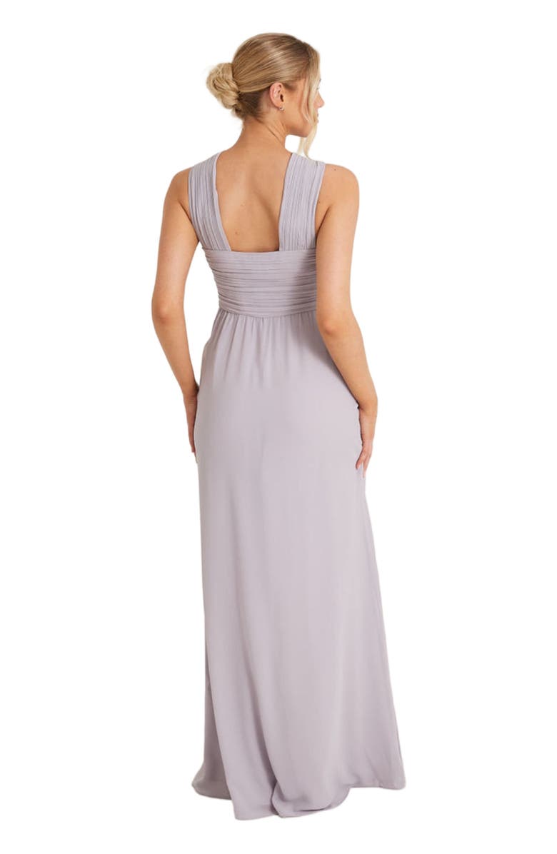 Six Stories Cross Neck Chiffon Bridesmaid Dress, Alternate, color, Lilac