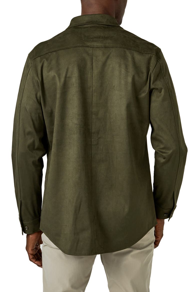 Country Road Faux Suede Shirt Jacket, Alternate, color, OLIVE