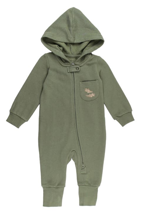 Organic Cotton Hooded Romper