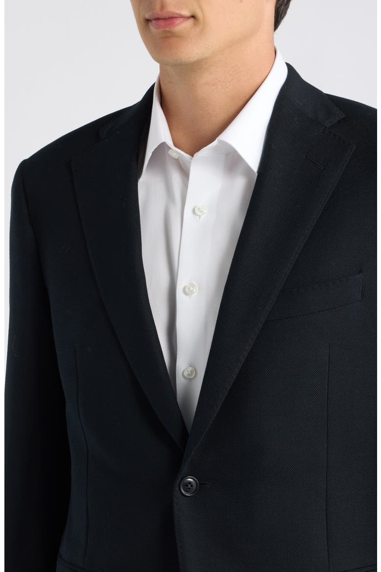 Luxury Performance Stretch Wool Suit Separate Jacket, Alternate, color, BLACK