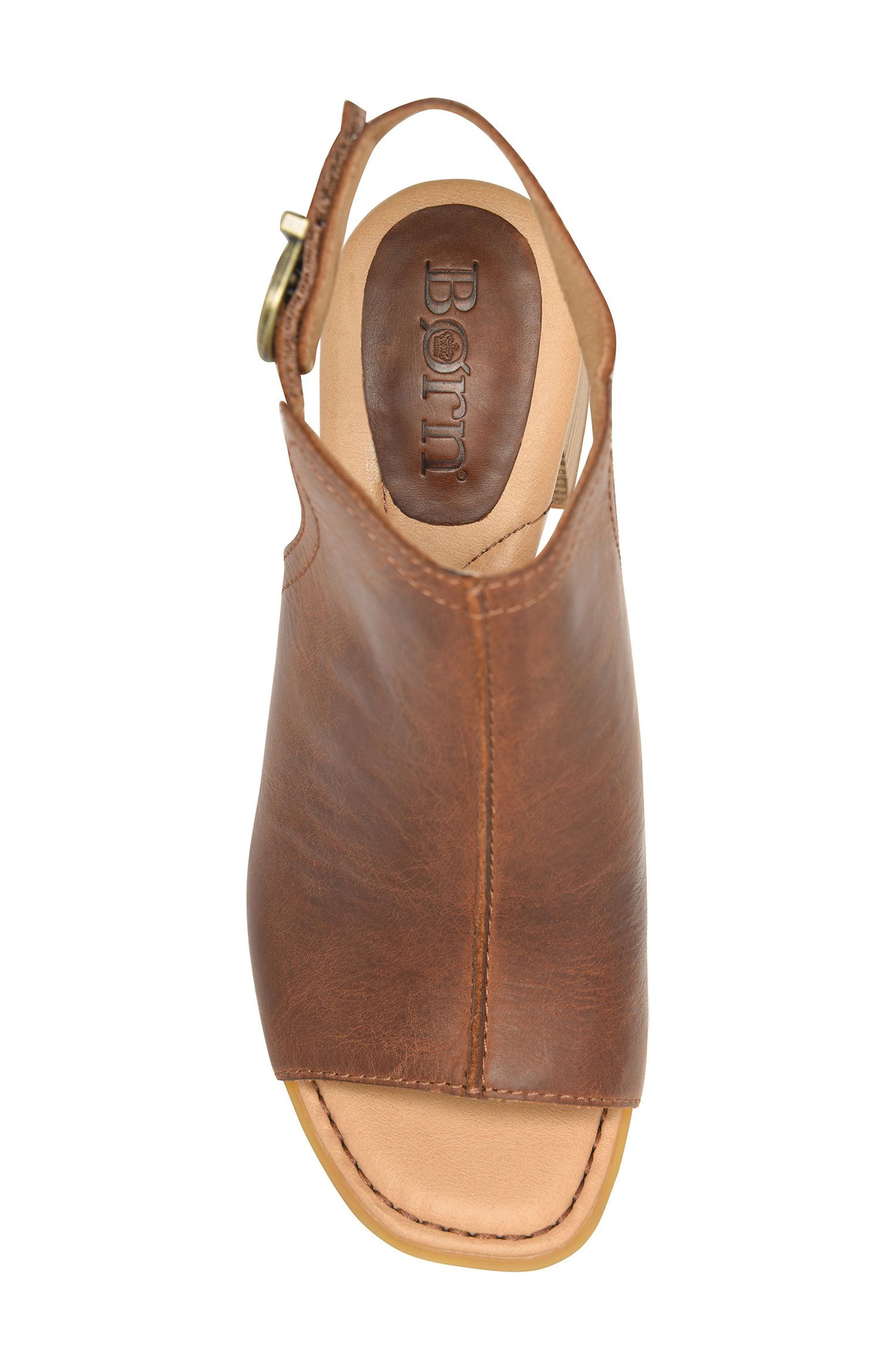 Sage Sandal, Alternate, color, BROWN LEATHER