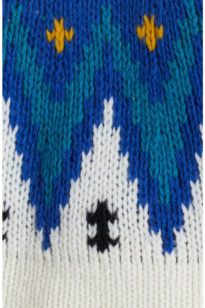 Fair Isle Wool Blend Layered Sweater Dress, Alternate, color, 01 WHITE