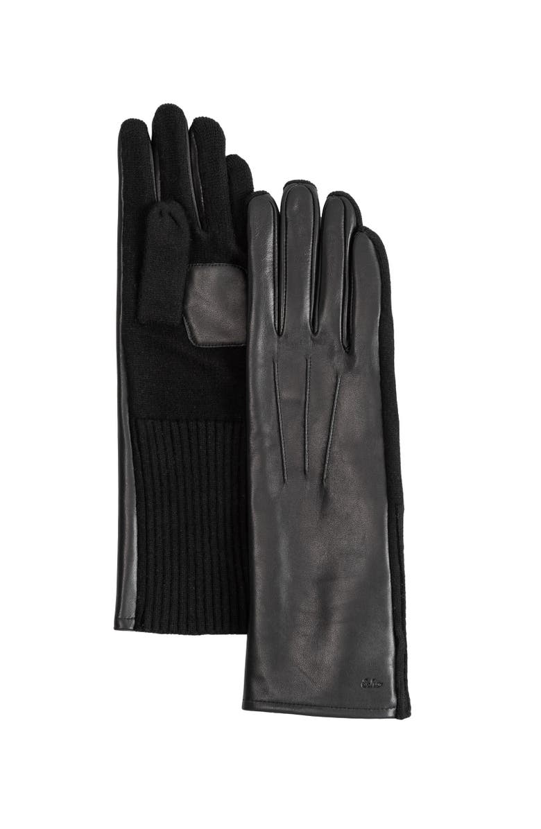 Echo Long Leather Glove, Alternate, color, Black