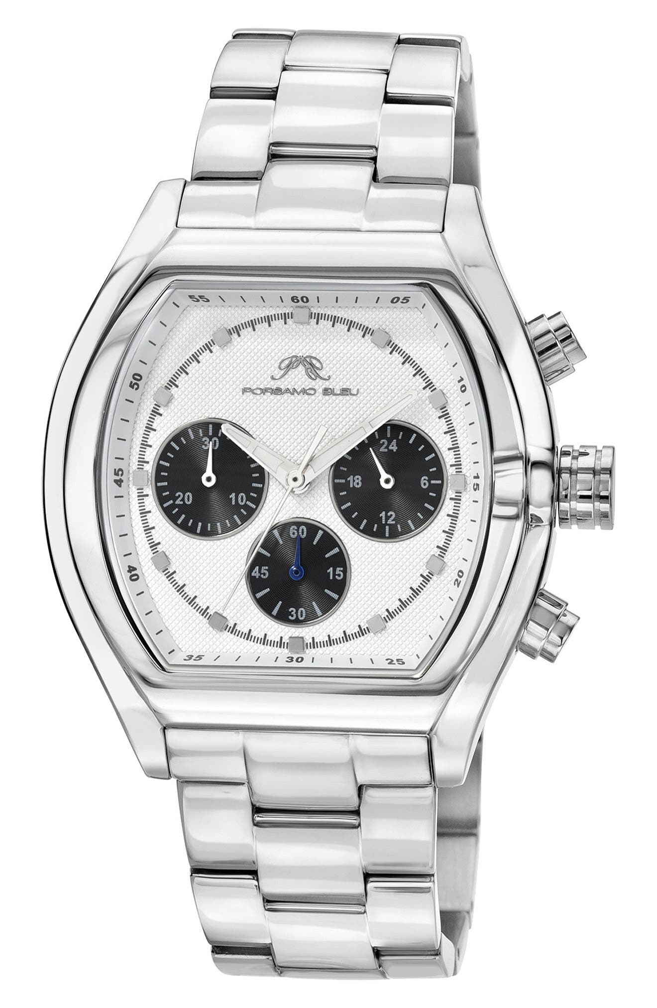 PORSAMO BLEU Roman Chronograph Bracelet Watch, 42mm