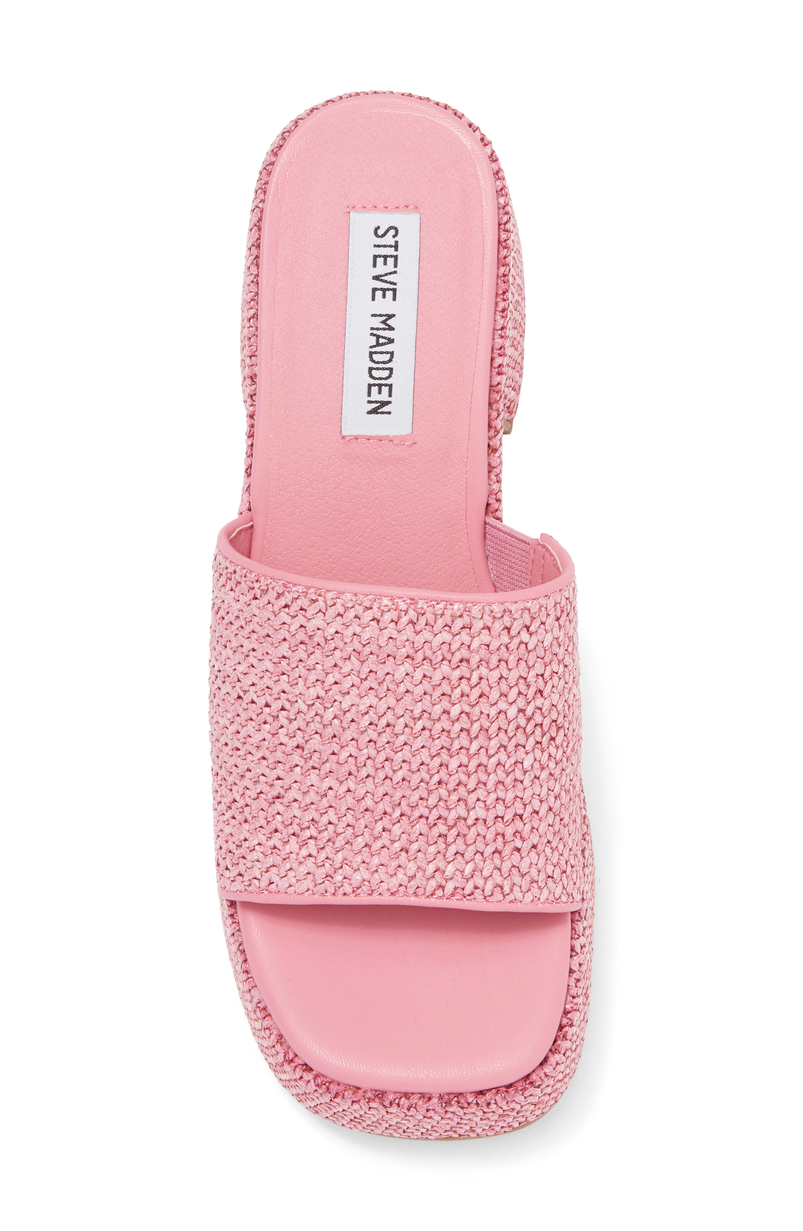 Steve Madden Reign Platform Mule, Alternate, color, Pink Raffia