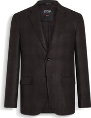 ZEGNA Couture Glen Plaid Cashmere & Silk Sport Coat