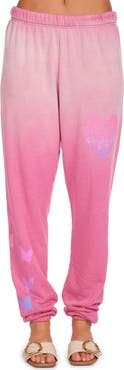 Lauren Moshi Nika Ombre Butterfly Heart Sweatpants