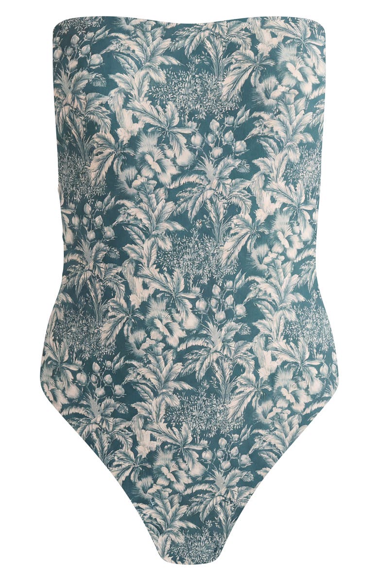 Onia Bardot Strapless One-Piece Swimsuit, Alternate, color, Sea Moss