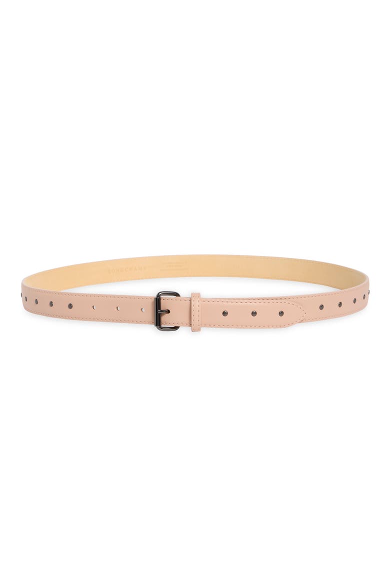 Stud Leather Belt, Main, color, ANTIQUE PINK