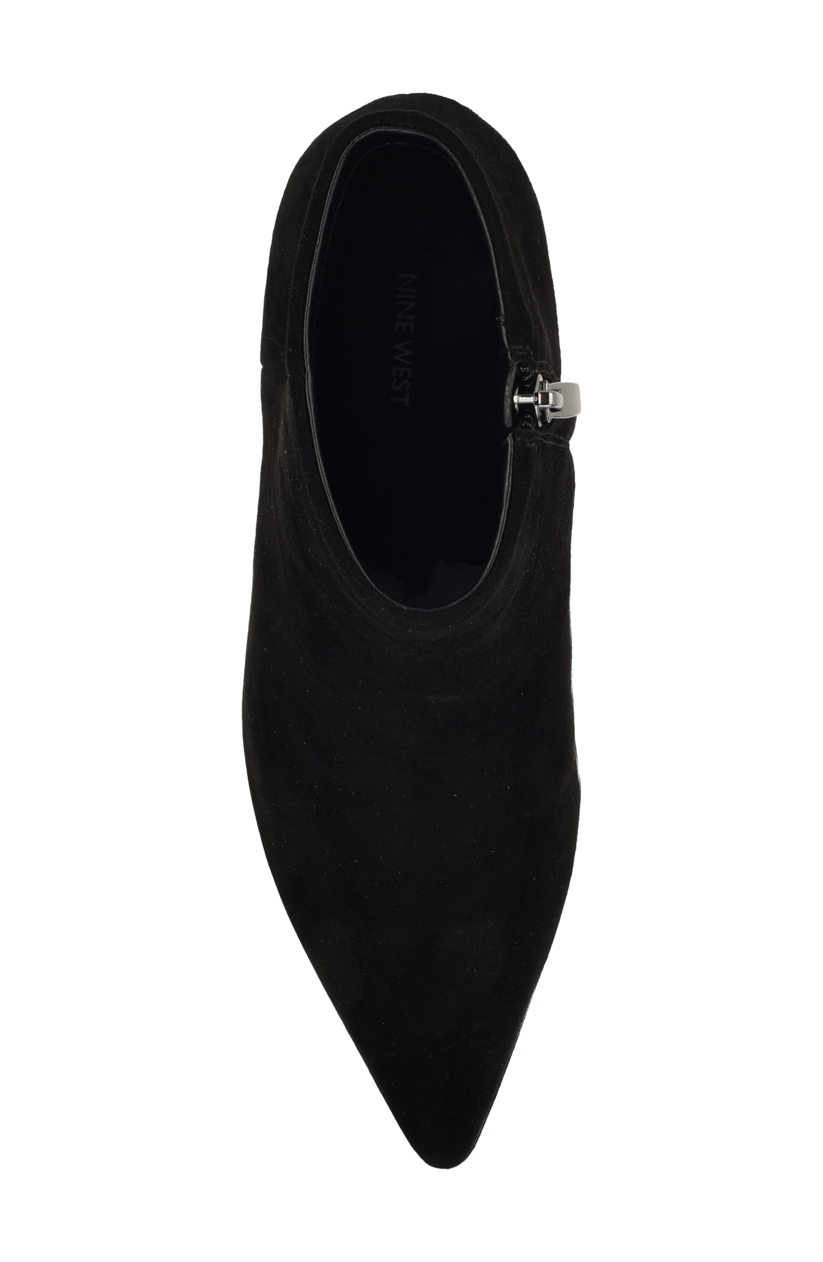 Nine West Turrel Pointed Toe Kitten Heel Bootie, Alternate, color, Black