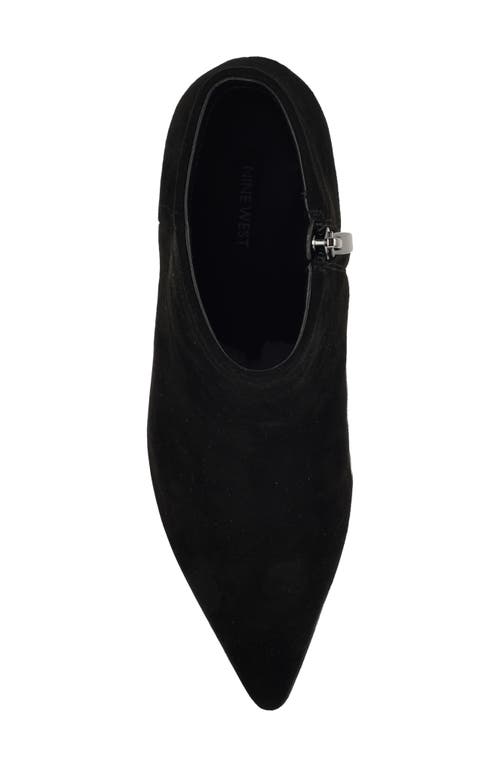 Nine West Turrel Pointed Toe Kitten Heel Bootie In Black