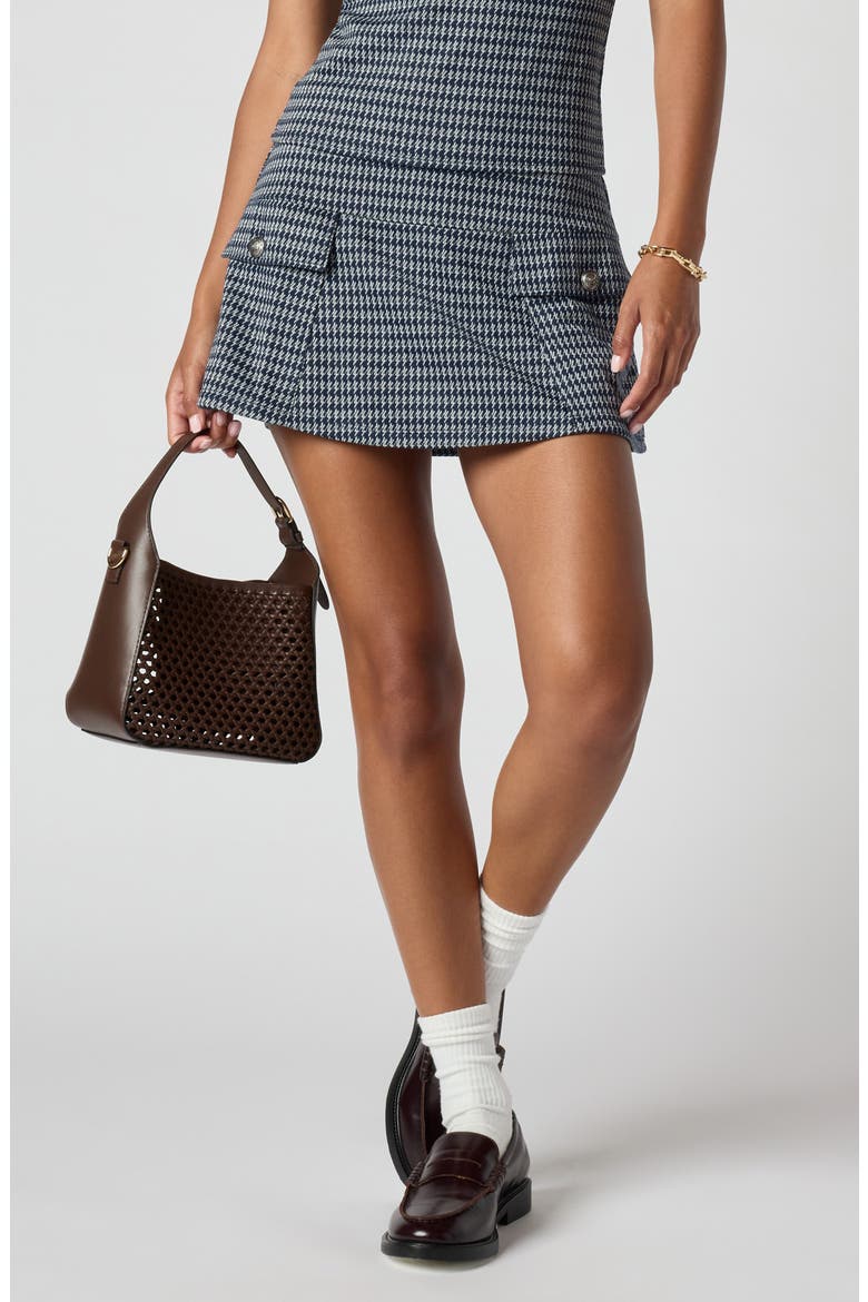 Houndstooth Miniskort, Main, color, NVY SM HNDSTOTH
