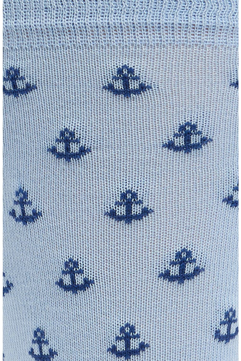 Anchor Cotton Blend Dress Socks, Alternate, color, LIGHT BLUE