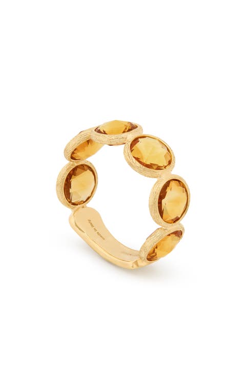 Jaipur Color Citrine Band Ring