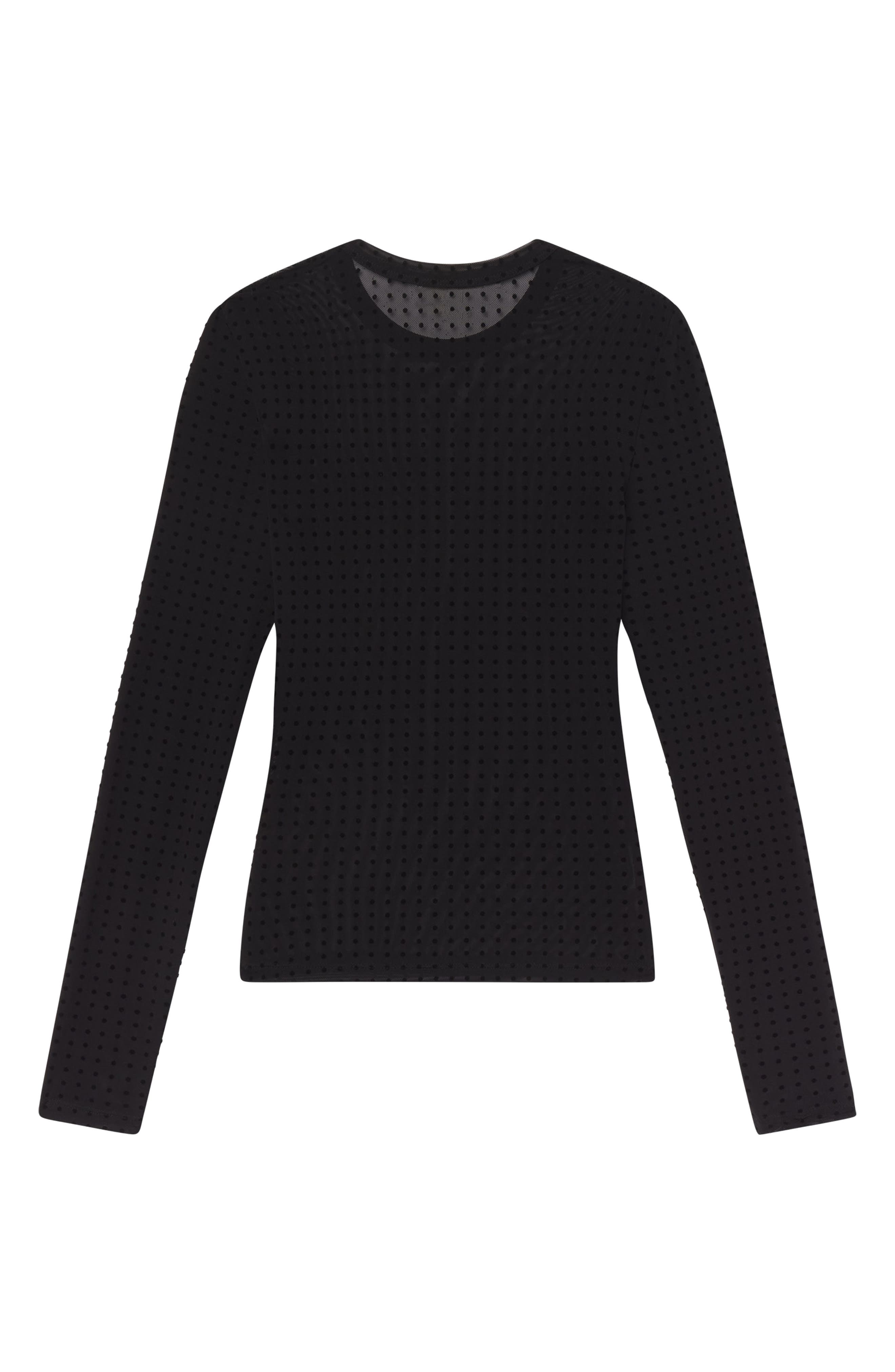 Swiss Dot Sheer Mesh Top - image 2