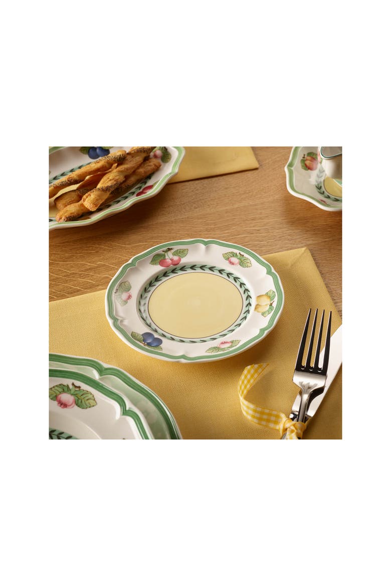 French Garden Fleurence Appetizer/Dessert Plate, Alternate, color, white