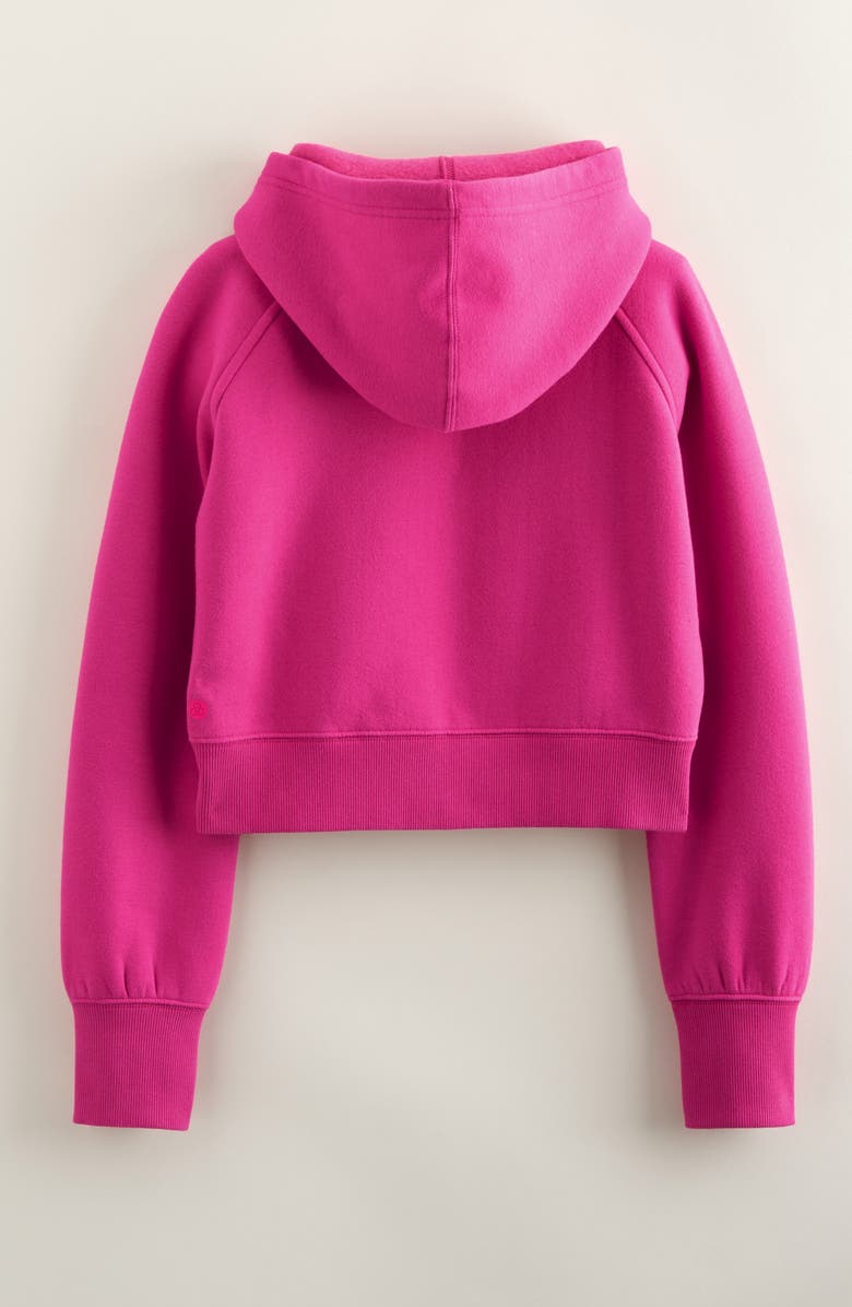 Zella Girl Kids' Cloud Fleece Full Zip Hoodie, Alternate, color, Pink Berry