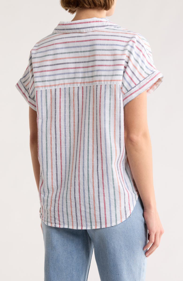 beachlunchlounge Leyton Stripe Top, Alternate, color, Topanga