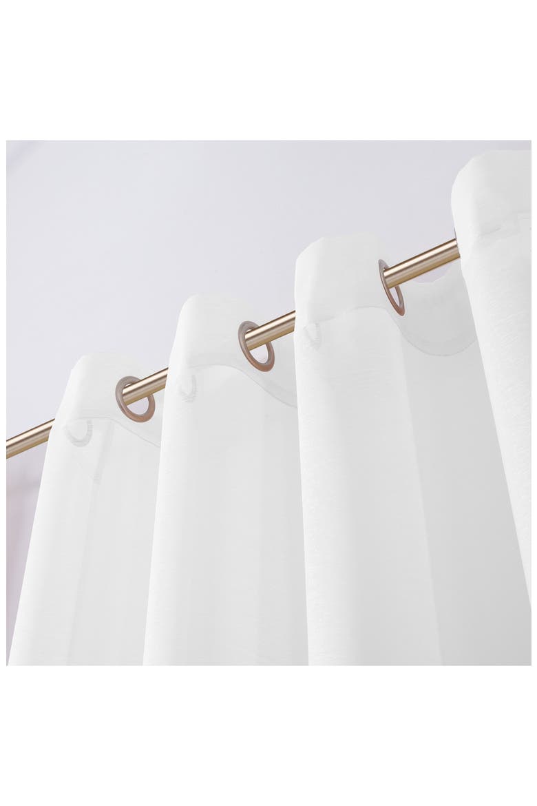 Set of 2 Sheer Curtain Panels, Alternate, color, WHITE