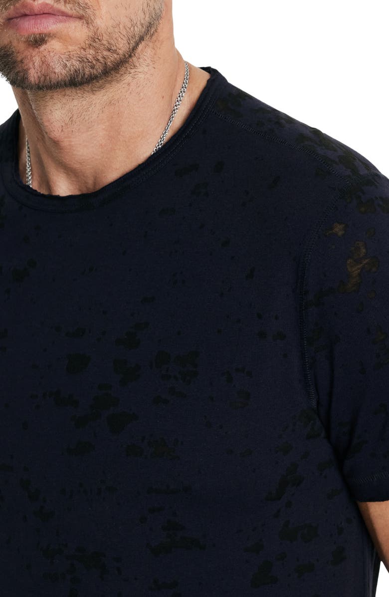 John Varvatos Eden Burnout Organic Cotton Blend T-Shirt, Alternate, color, Ink Blue