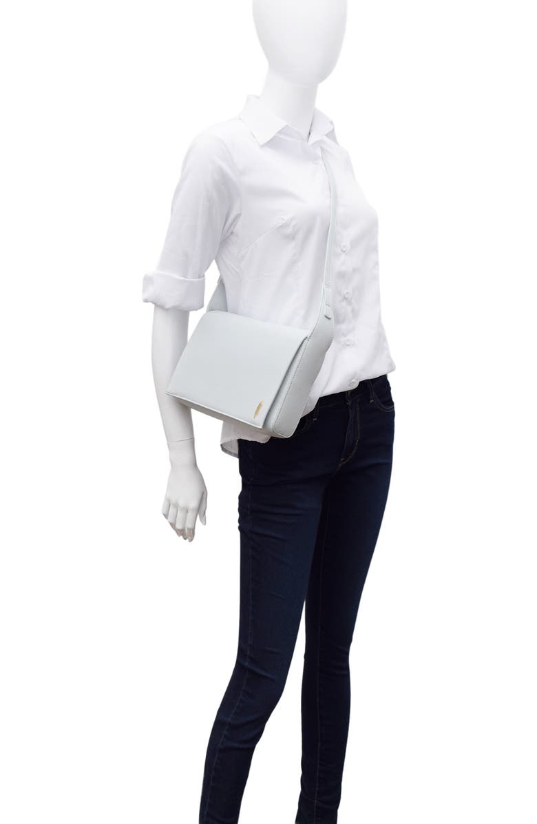 Thacker Jennie Leather Flap Shoulder Bag, Alternate, color, Maldives Blue