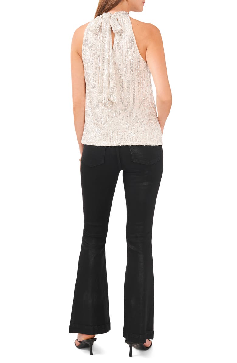 Vince Camuto Sleeveless Mock Neck Sequin Top, Alternate, color,