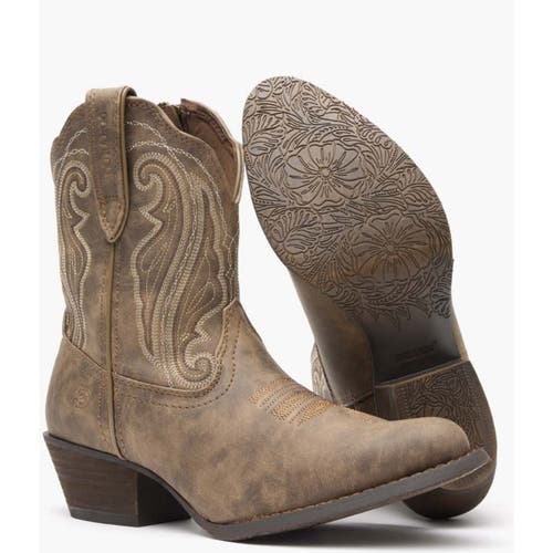 Durango Distressed Shortie Western Boot In Brown
