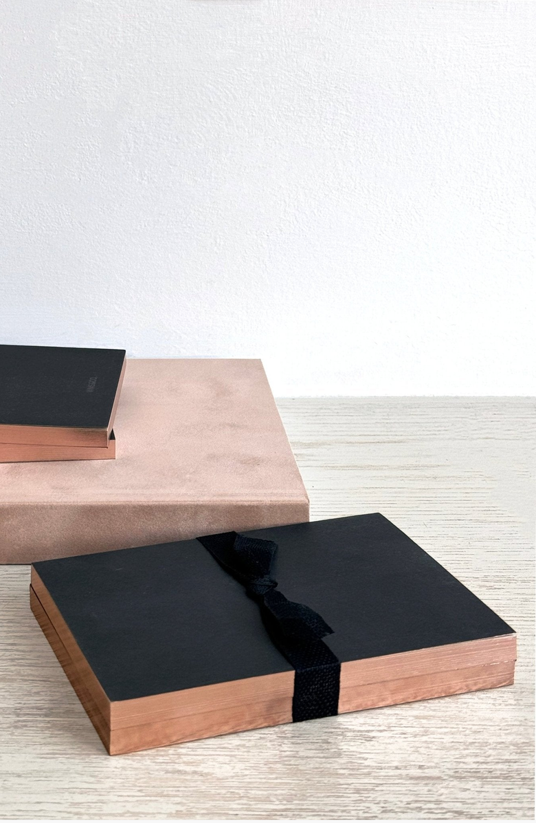 Wms&Co. Little Notebooks with Rose Gold Edging, Alternate, color,