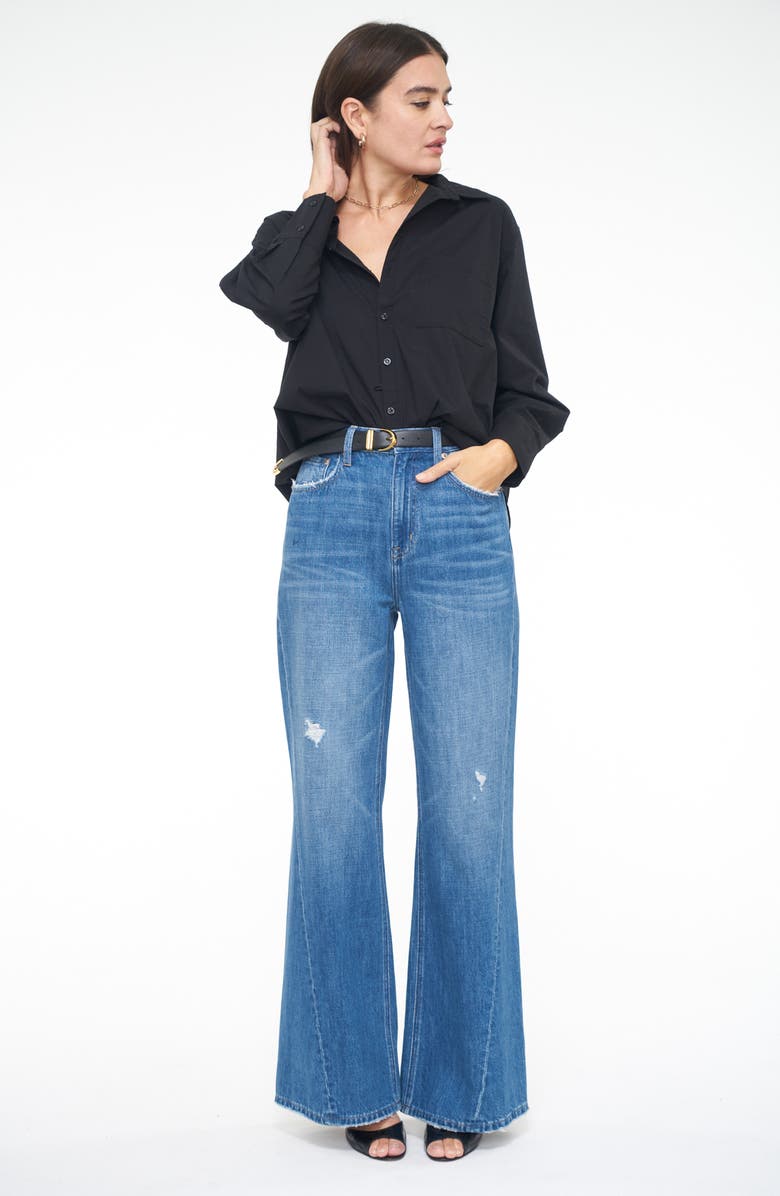 Pistola Ruby High Waist Palazzo Wide Leg Jeans, Alternate, color, 