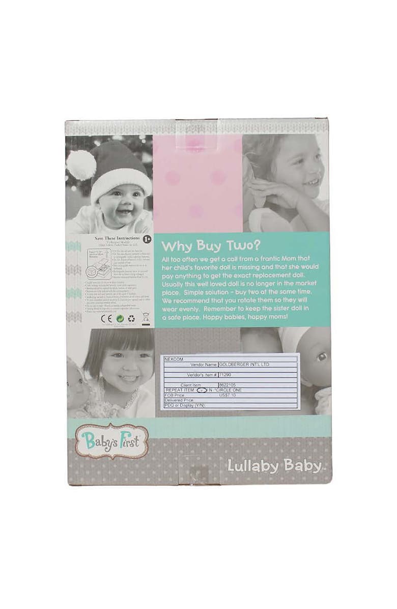 Baby's First 12" Soft Body Lullaby Baby Doll, Alternate, color, 
