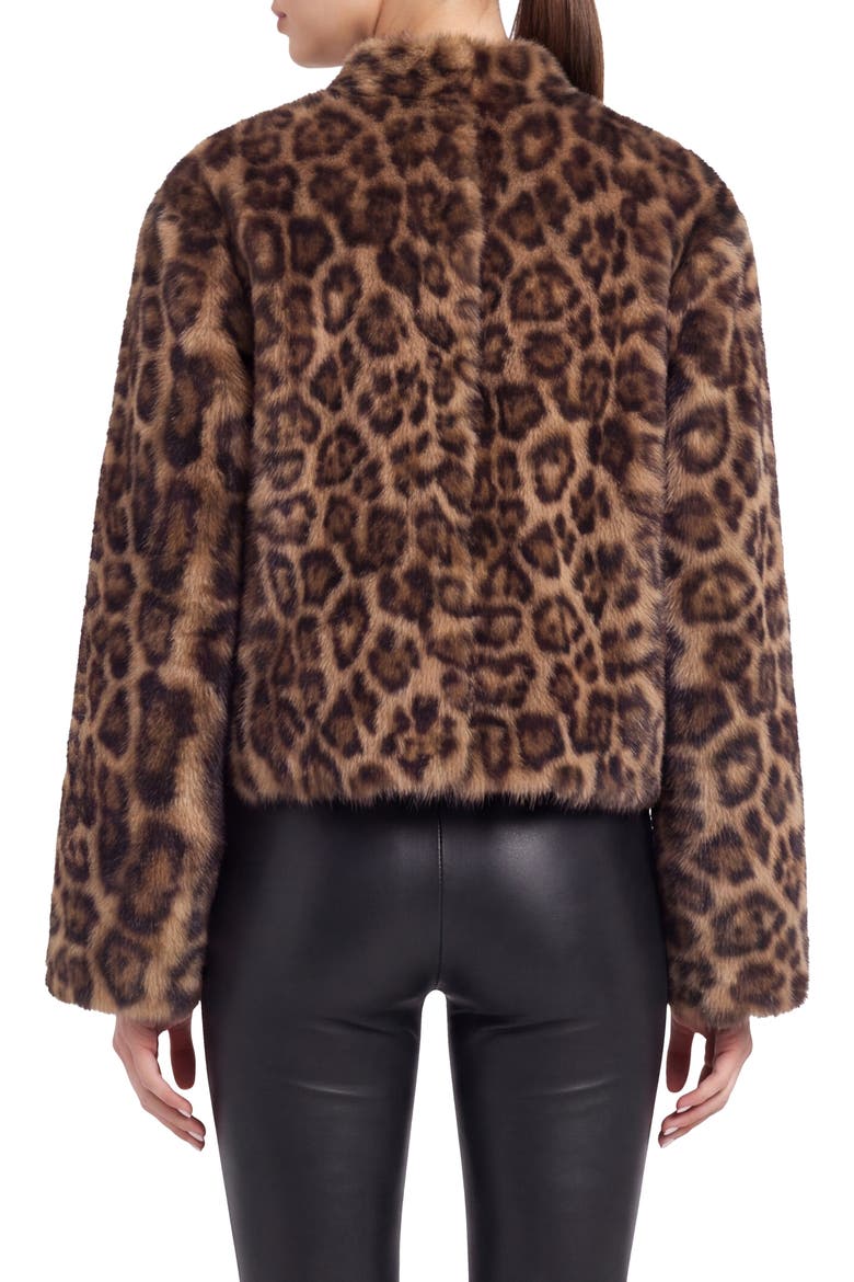 Fur-Free Mink (Faux Fur) Collarless Jacket, Alternate, color, LPRD PRINT