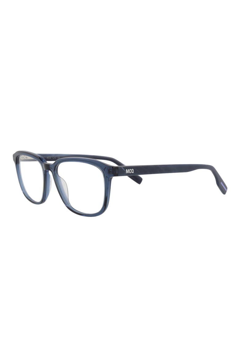 52mm Square Optical Glasses, Alternate, color, BLUE BLUE TRANSPARENT