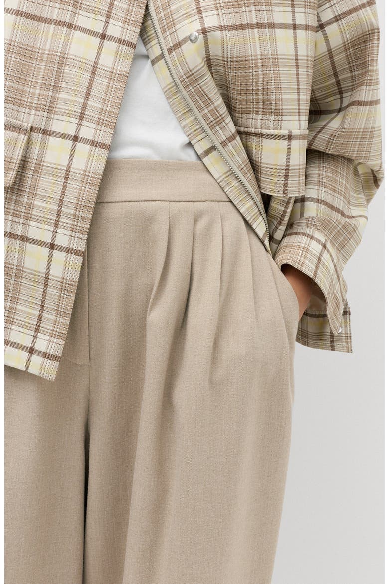 Pleated Palazzo Pants, Alternate, color, NEUTRAL