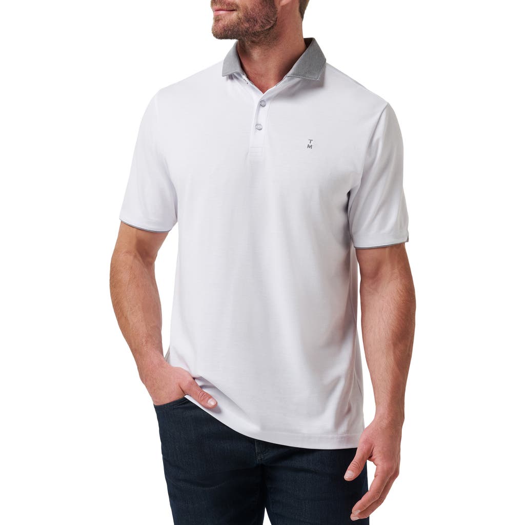 Travismathew Reservation Number Cotton Blend Polo In White