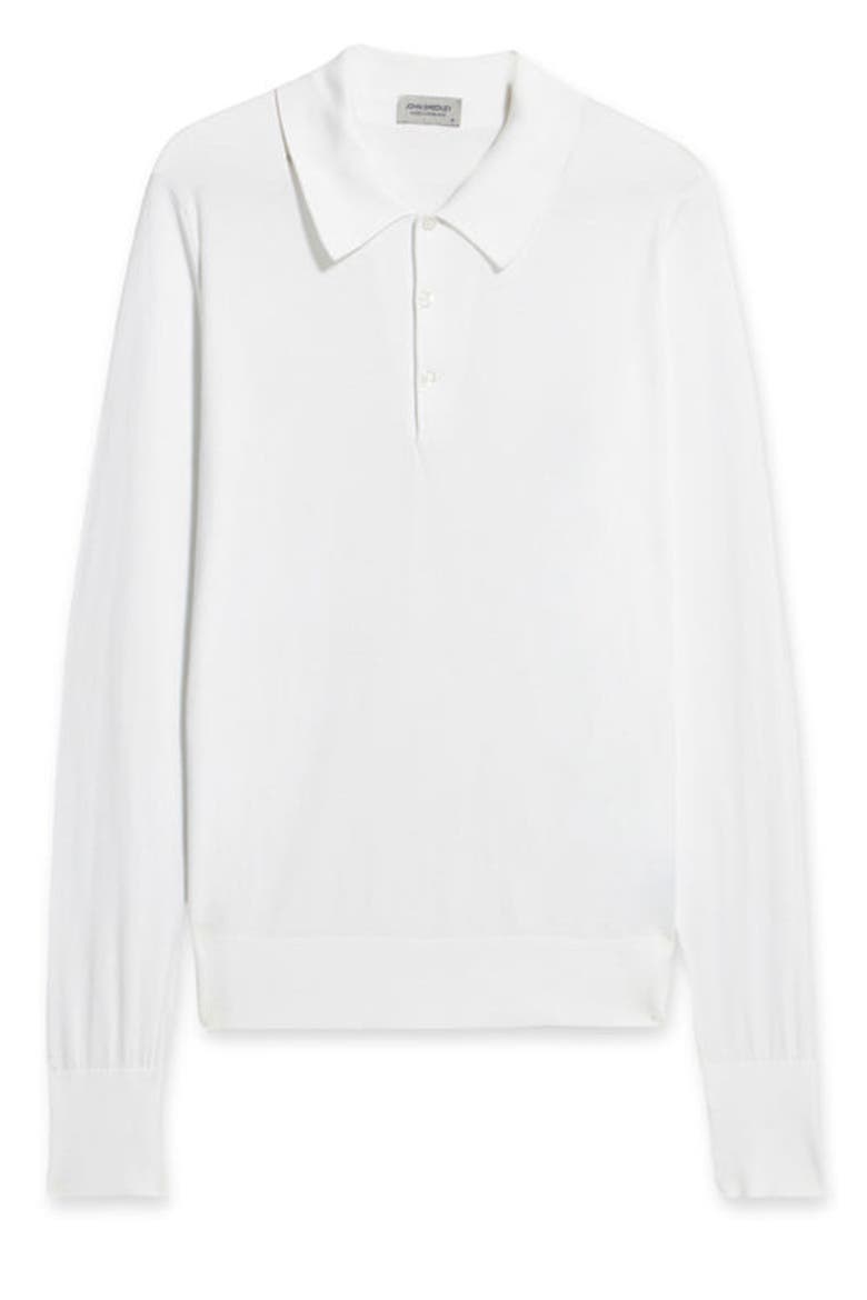 Finchley Cotton Knit Polo, Main, color, WHITE