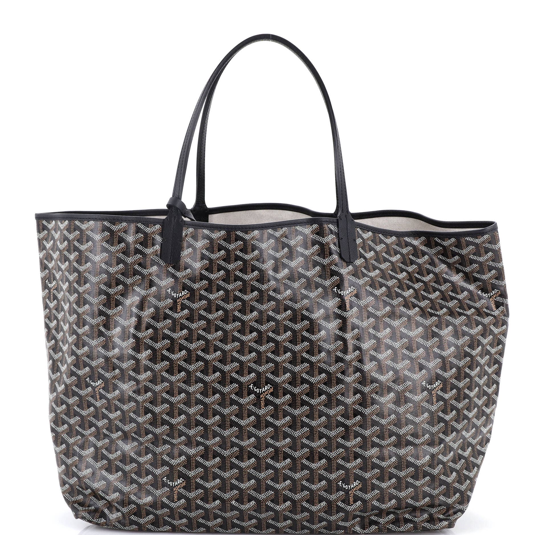 Pre-Owned Goyard Saint Louis Tote Coated Canvas GM, Main, color, Black