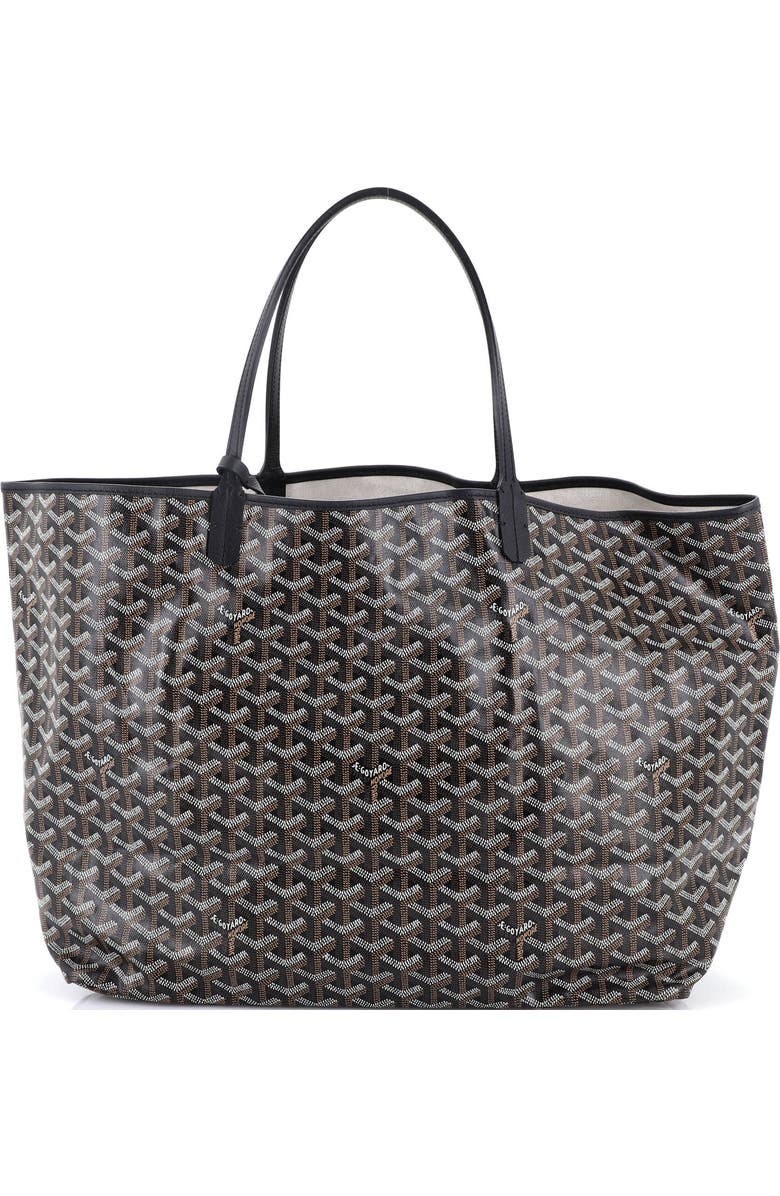 Pre-Owned Goyard Saint Louis Tote Coated Canvas GM, Main, color, Black