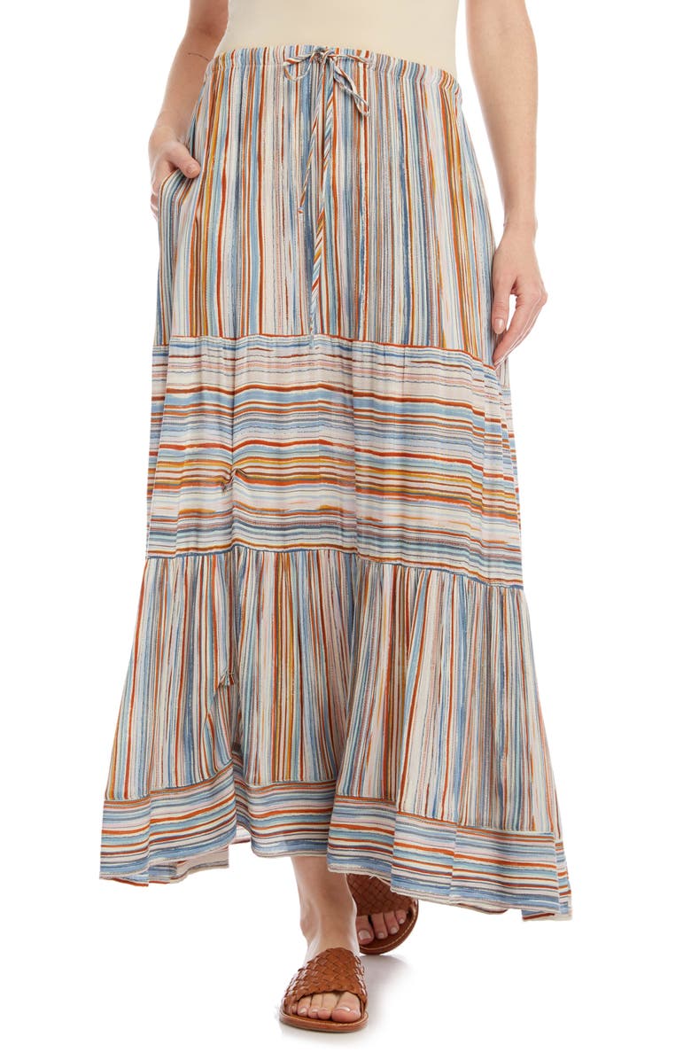 Karen Kane Stripe Midi Skirt, Main, color, 